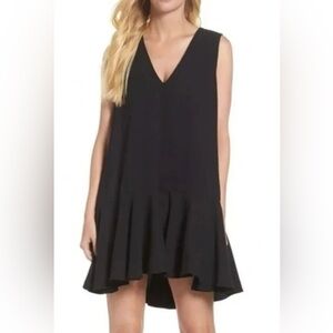 French Connection Little Black Ruffle Frock Dress